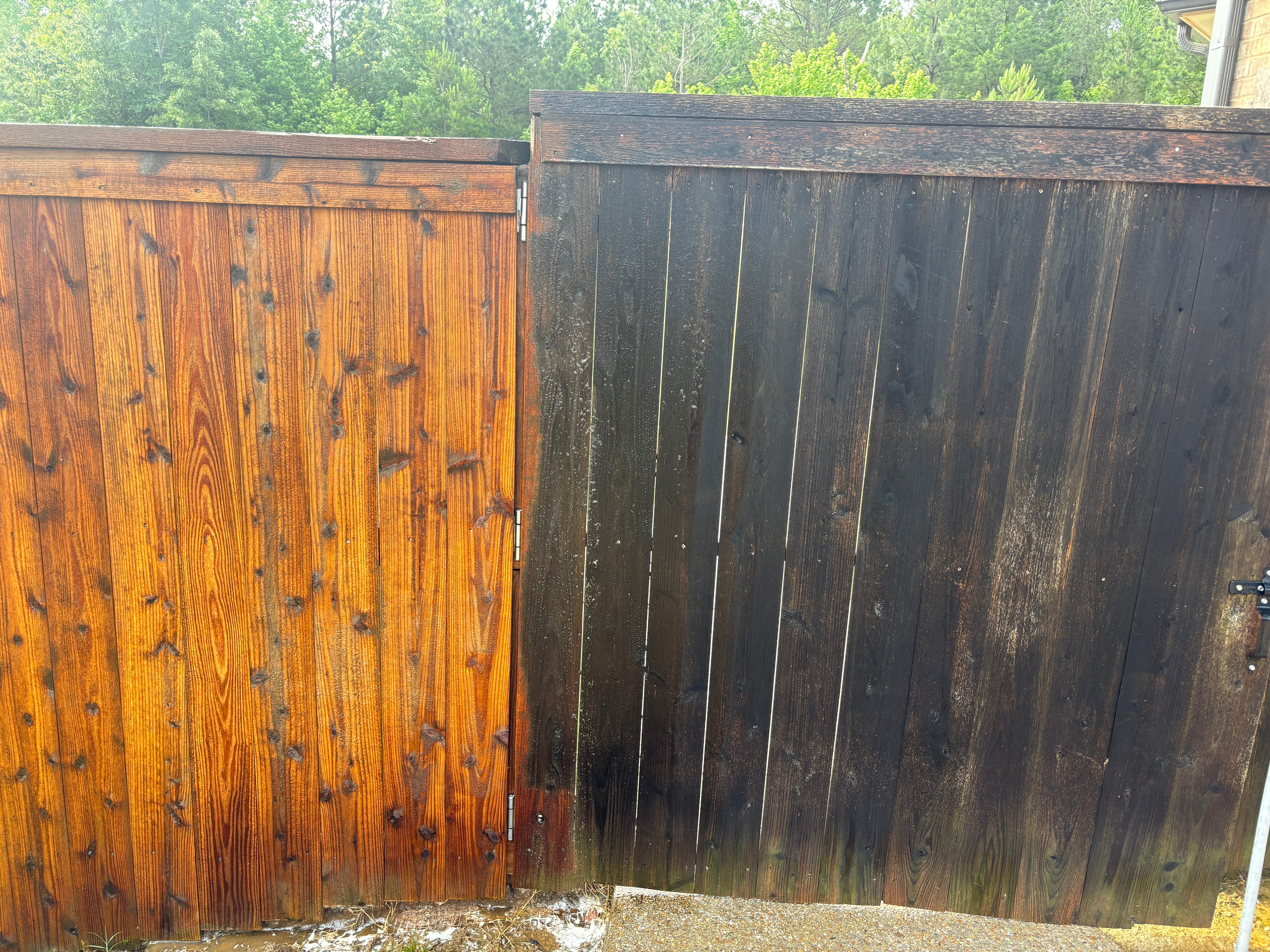 Before and After: Fence Pressure Washing Results